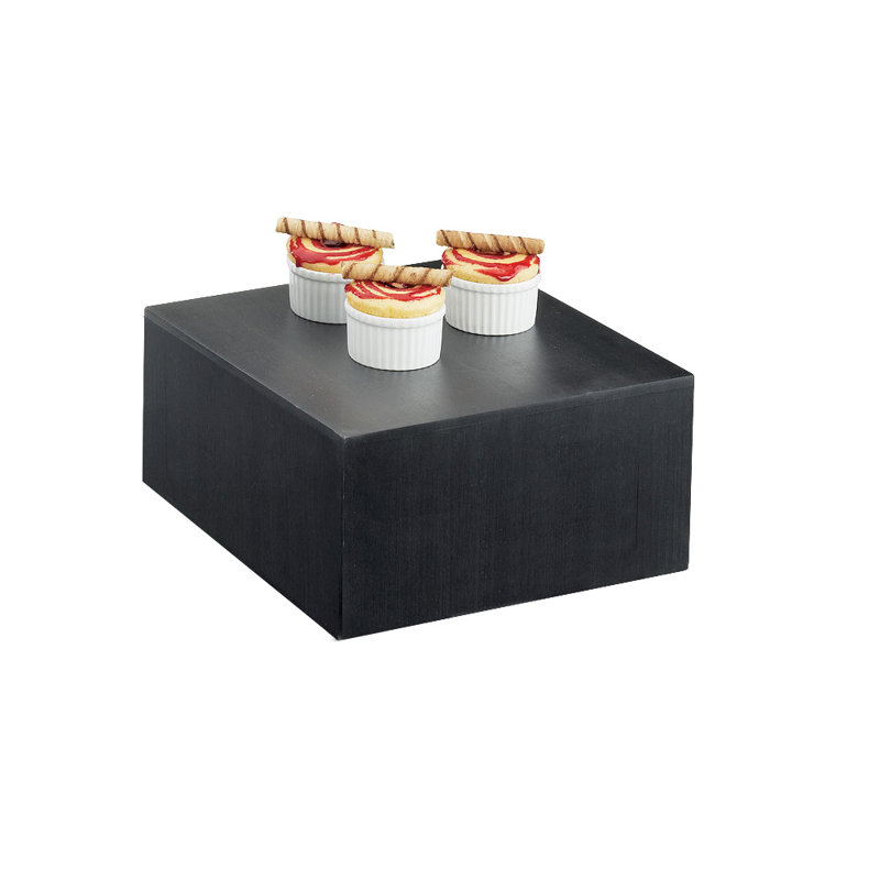 Montant carré 12 po x 6 po, Noir