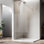 Panneau de douche simple réversible fixe sans cadre l 30 po x H 72 po, verre semi-givré nano facile à nettoyer 5/16 po