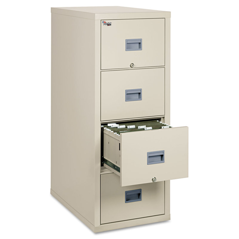 Classeur vertical 4 tiroirs Patriot, Parchemin, L 20,75 po