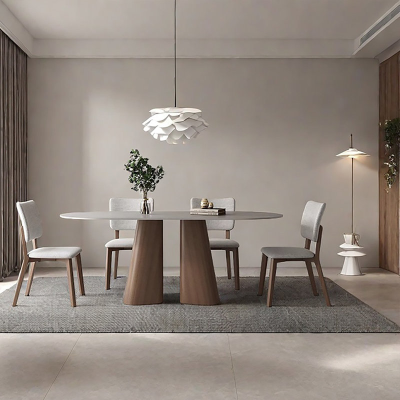 Table de salle à manger rectangulaire moderne avec chaises, H 29,5 po x L 63 po x l 31,5 po
