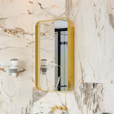 Armoire à pharmacie encastrée en métal avec miroir et tablettes réglables avec rangement pour salle de bain 20 po x 30 po