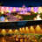 100ft Plug-in RGB Outdoor Deck Lights, Multicolor Outdoor Fence Lights, Smart RGBIC Fence Light twith APP/Remote Control, IP67 Waterproof for Patio Backyard Railing Fence Poolside, 16 Lights