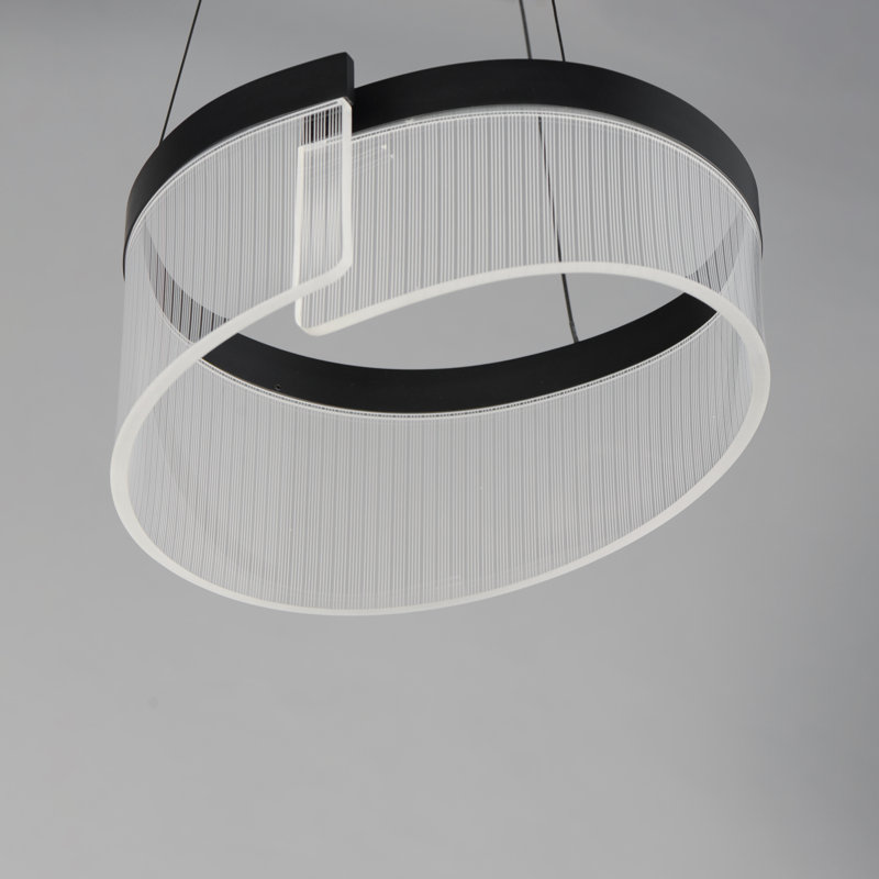 Hamlin 1 - Light Black LED Geometric Pendant