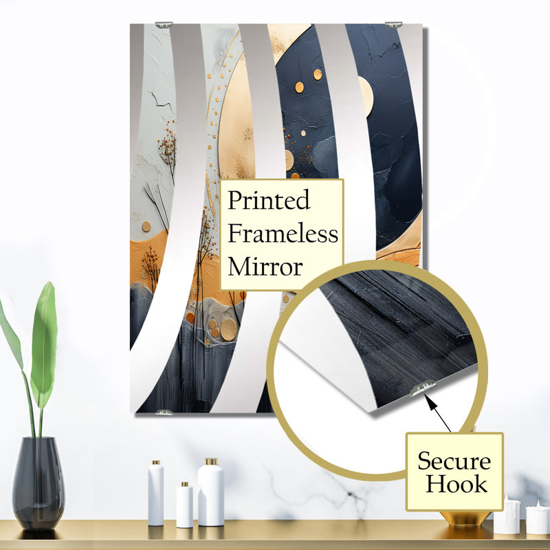Boyadjis - Miroirs muraux décoratifs paysages abstraits, 32 po x 24 po
