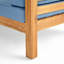 Fauteuil club moderne Mid-Century 2 - bois, bleu pacane 2 bois + finition