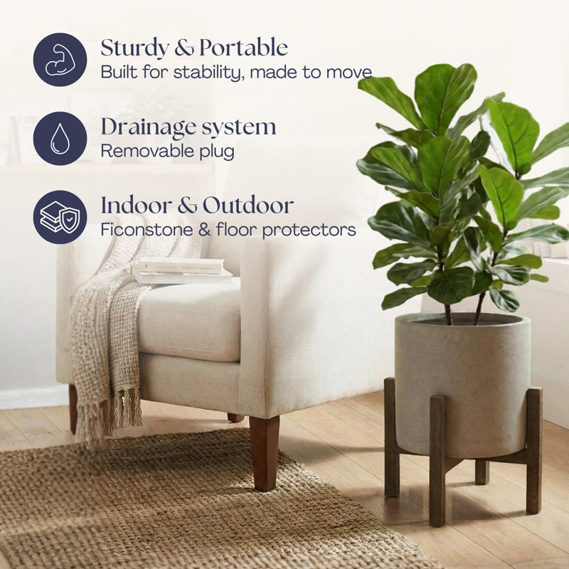 Arden Pot Planter, Brown 