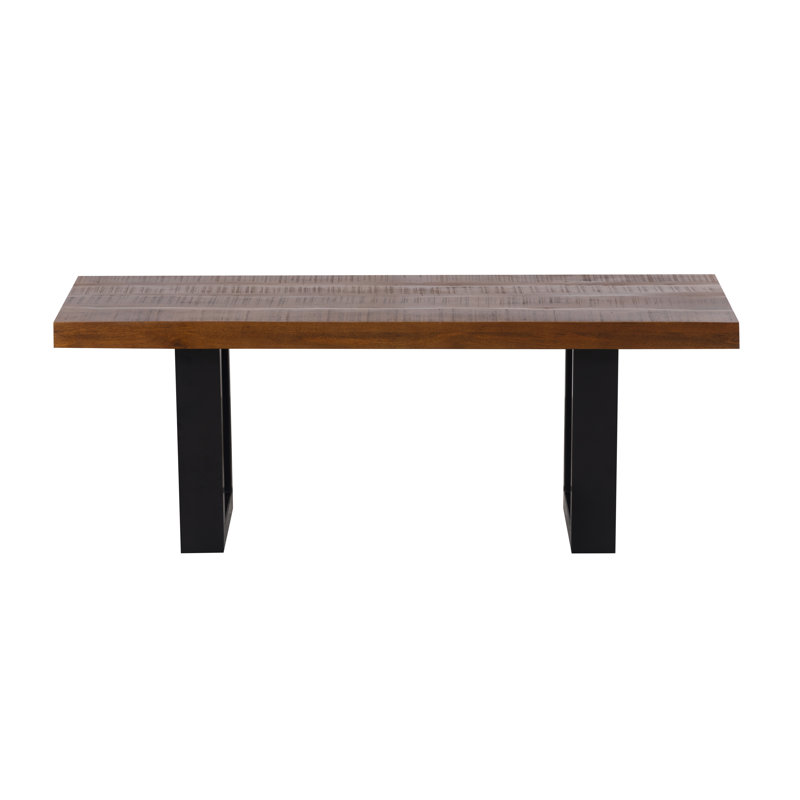 Aurora - Solid Wood Bench - Rustic Farmhouse Entryway Seating, Modern Living Room & Hallway Furniture, 47" W