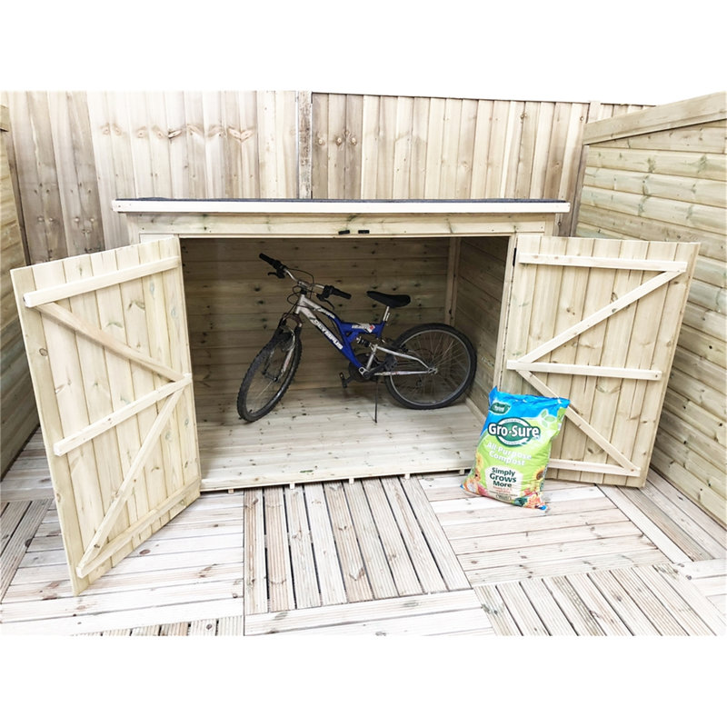 Kahnah 6ft. W x 4ft. D Solid Wood Garden Shed, 6ft. W x 4ft. D