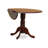 3 Piece Dinette Set for Small Spaces Contains a Round Dining Table with Dropleaf and 2 Doeskin Linen Fabric Upholstered Chairs, Mahogany-385186284-385186285