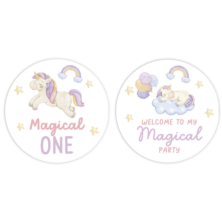 Glad for Kids 8.5-Inch Paper Plates, Unicorn Print, 20 Count