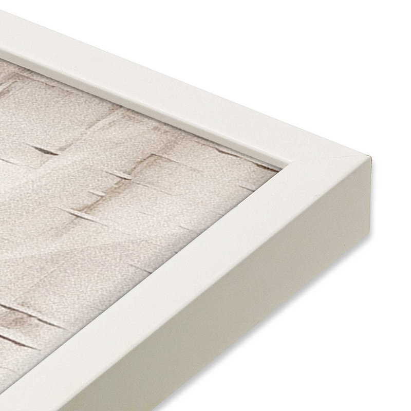 Tranquillité texturée II, Cadre simple blanc opaque, H 21 po x l 17 po