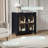 Eilisha Modern Arched Glass Accent Cabinet-123402943
