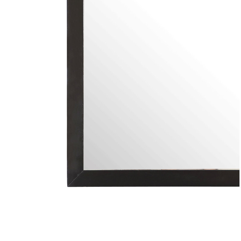Miroir de salle de bain mural, noir, 41 po x 41 po, Carrée, Noir