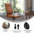 High Back Executive Swivel Office Chair with Frame, Arms, and Transparent Roller Wheels-90122465-90122492