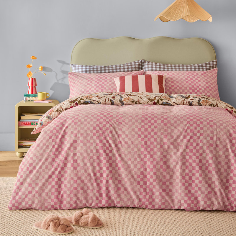 Juno Cotton Blend Duvet Cover Set, King Duvet Cover + 2 Standard Pillowcases