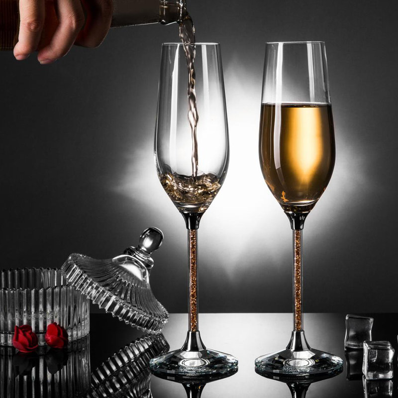 Flûte en verre 8 oz. Koenig, Or