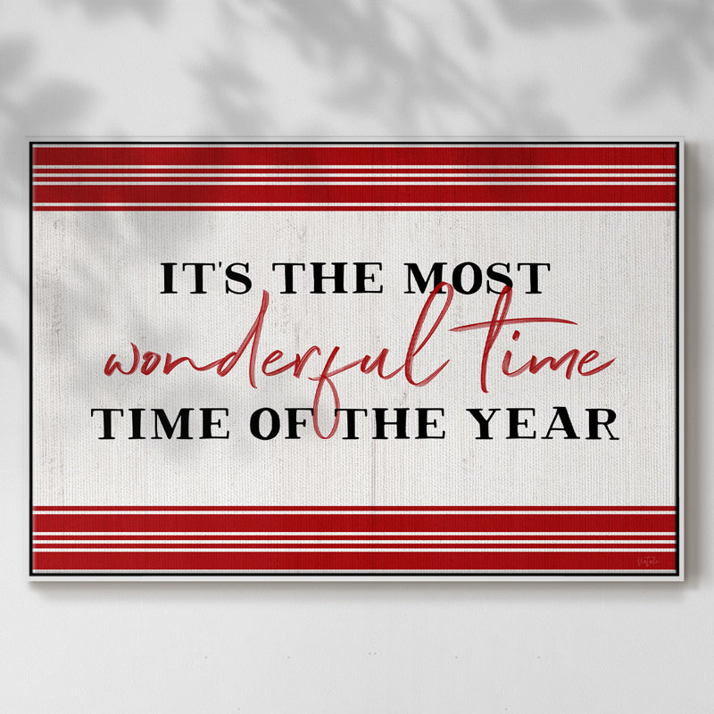 « Wonderful time », H 17 po x l 25 po x P 2 po, Blanc