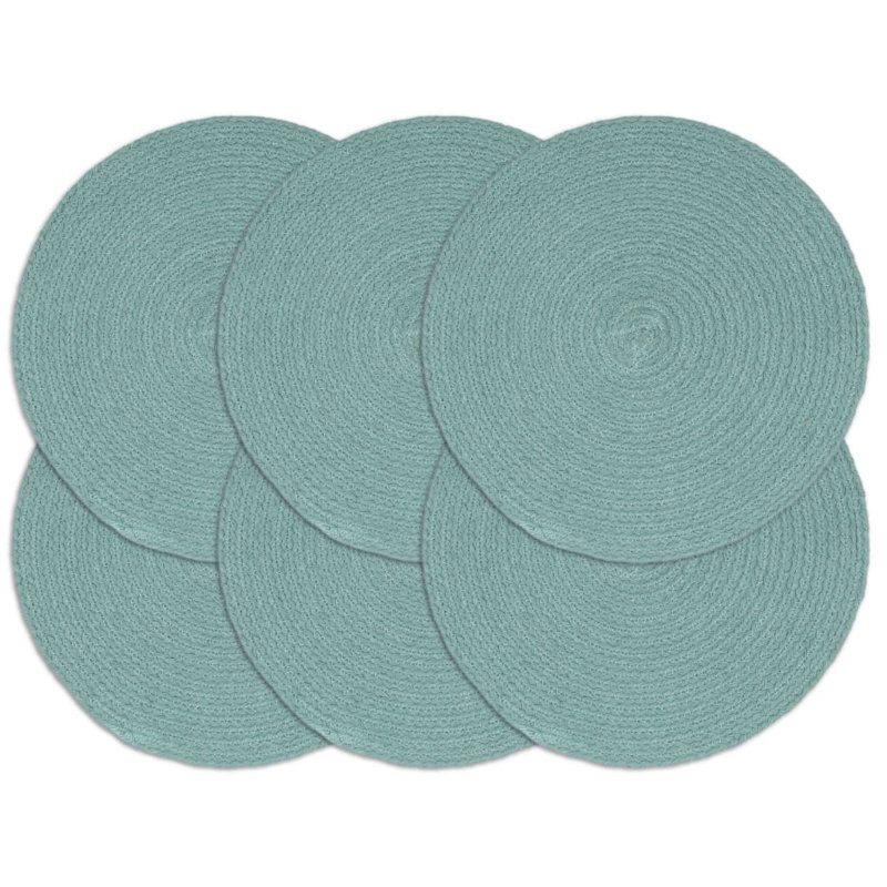 Billmyre Cotton Solid Colour Round Placemat, Green