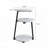 Small Round Side Table with 3-Tier Storage (White & Black)-1603925953