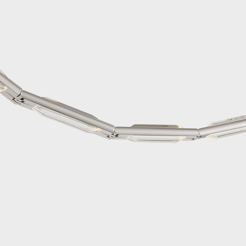 Catena 118 Chandelier, 3000 Kelvins, Surface, Polished Nickel