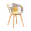 Ensemble de 2 chaises de salle à manger Modern Patchwork: chaises élégantes à haut dossier-869941365
