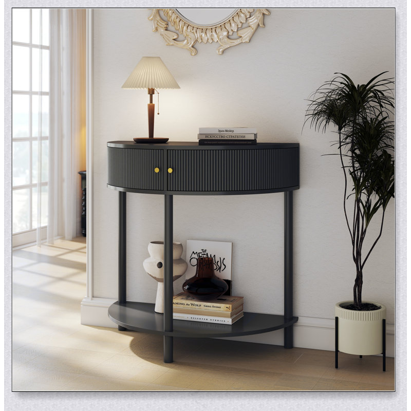 Console demi-lune Artisan-Wave Wave, Dark Grey
