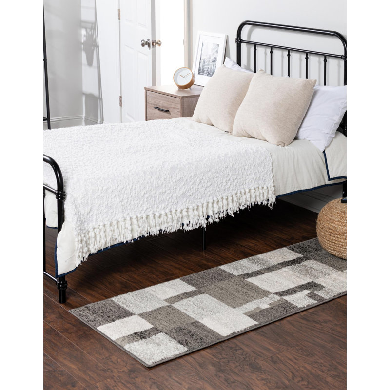 Geometric Area Rug, Runner 61 x 183cm