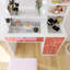 Meuble-lavabo moderne l 37 po avec tabouret rembourré, ampoules Hollywood