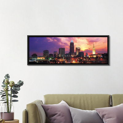 " Cleveland Panoramic Skyline Cityscape (Sunset) " by Unknown Artist