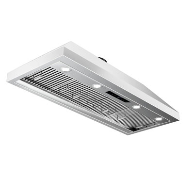 48 Inch Under Cabinet Range Hood 1200CFM, 4-Speed Kitchen Hood with Touch Control & Gesture Sensing Stainless Steel Kitchen Stove Vent Hoods with 4 LED Lights