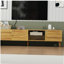 Meuble télé 70 pouces avec rangement Mid-Century moderne, convenant au salon, à la chambre à coucher et à l'armoire multimédia
