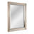 Brushed Nickel Polystyrene Rectangular Framed Beveled Mirror-541599887