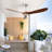 60 Inch Indoor Modern Ceiling Fan With 6 Speed Remote Control, 3 Solid Wood Blade For Living Room-460407293