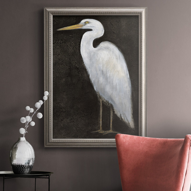 «White Heron Portrait II», reproduction d'art sur toile, H 36 po x l 24 po x P 2,5 po