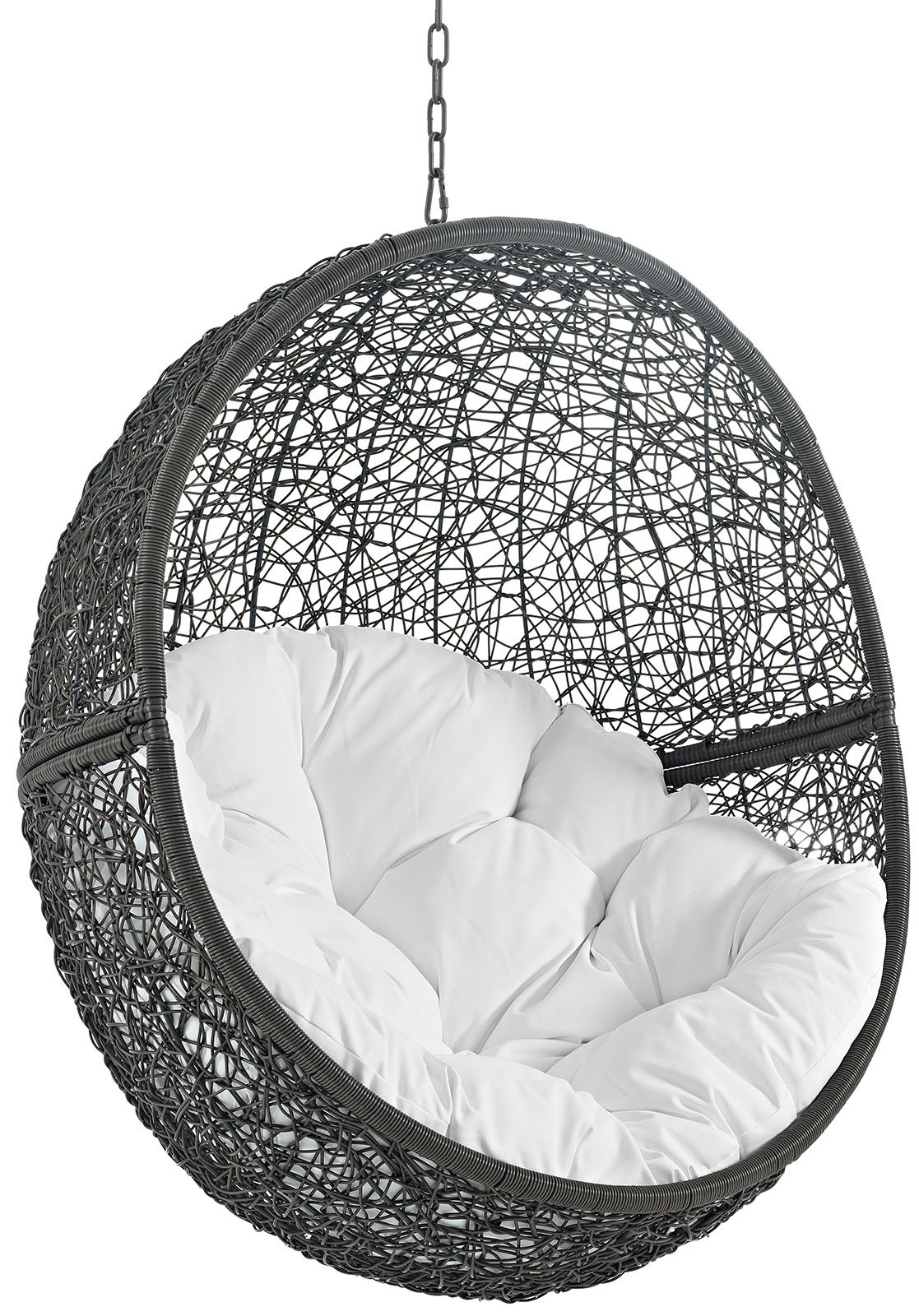 Modway Hide Swing Chair, Gray/White