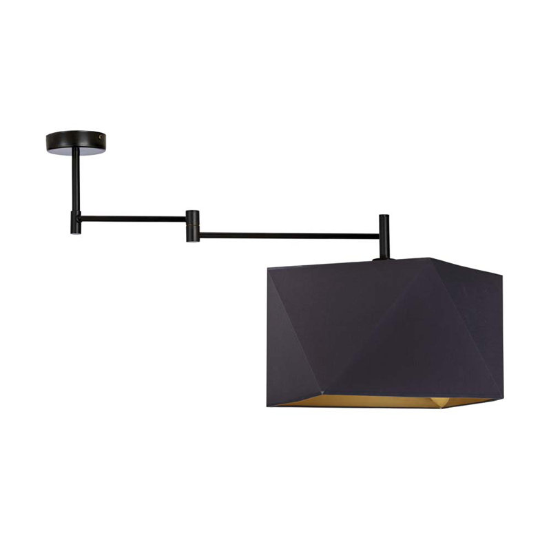 Adish Semi Flush Mount, Brushed Black, Black