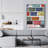 Number Plates - Man Cave Typo & Symbols Framed Canvas Decor