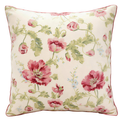 Floral Throw Pillow Case 26x26 Inch - Colorful Flowers Decoration Pillow Cover Vintage Wildflowers Pillows Cover Outdoor Farmhouse Plant Cushion Case for Home Couch Bed Sofa