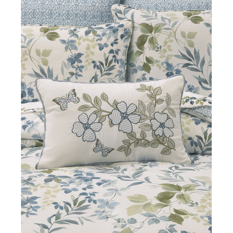 Evergreen Boudoir Decorative Throw Pillow Blue