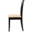 De 2 chaises d'appoint cappuccino avec doublure beige - dossier géométrique, coin repas lisse
