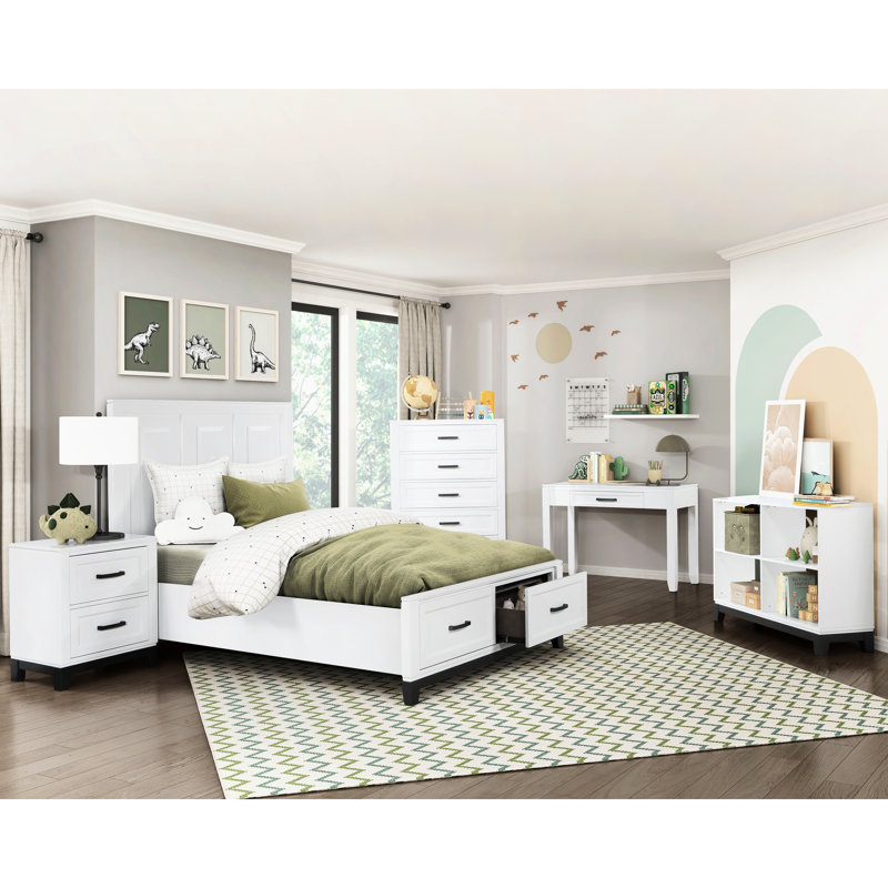 Bibliothèque à 6 tablettes en bois blanc