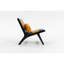 Chaise d'appoint moderne pour salon, salon Mid-Century avec assise large et structure en bois naturel-953834756