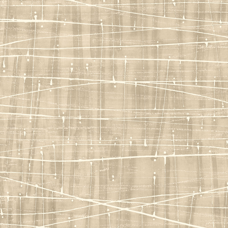 Rouleau de papier peint l 33 pi x p 20,5 po Englert, Crème / brun / noyer
