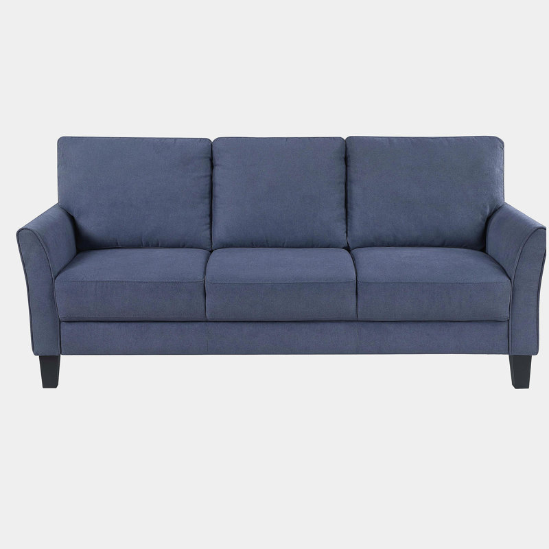 Canapé 3 places Modern, H 36,5 po x l 78,5 po x P 34 po, 3, Bleu