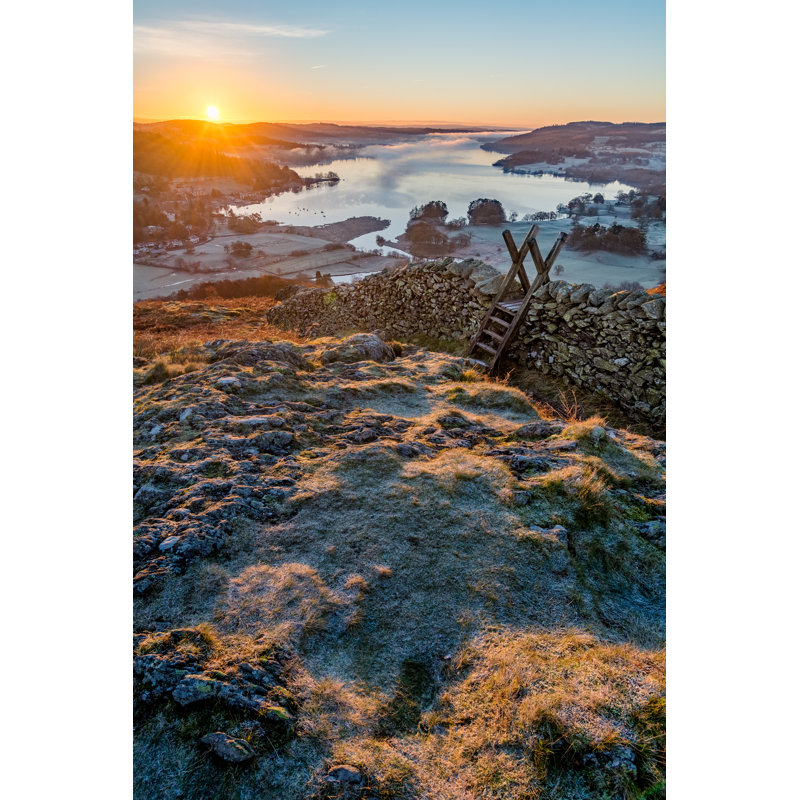 Sunrise Over Windermere by Daniel_Kay - Wrapped Canvas Print, 46cm H x 30cm W