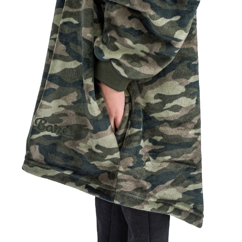 Couverture portable Bare Homey, Jeunesse, Camouflage / camouflage vert