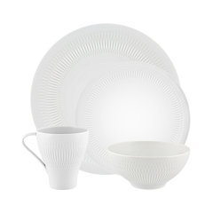 Large porcelain coffee cup and saucer from the Domo White collection  inspired by modern minimalist trends - Vista Alegre