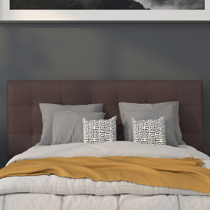 Tête de lit tapissier Ciriaca, Double, Brun