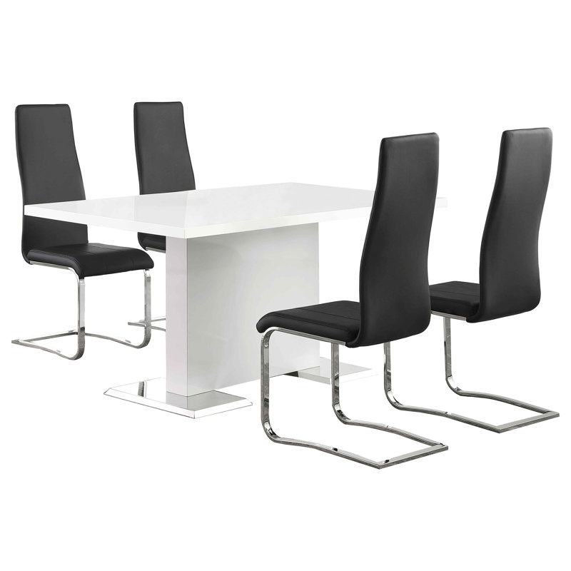 Ensemble repas pour 4 personnes Kausar, Noir