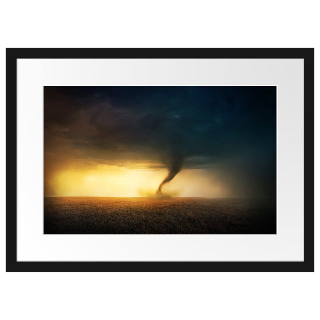 Gerahmtes Poster Naturgewalt Tornado